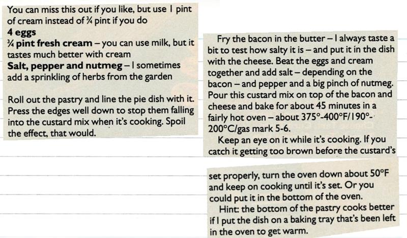 Scan 2 of 2 for Quiche Lorraine