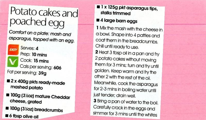 Scan 1 of 2 for Potato Cakes and Poached Egg