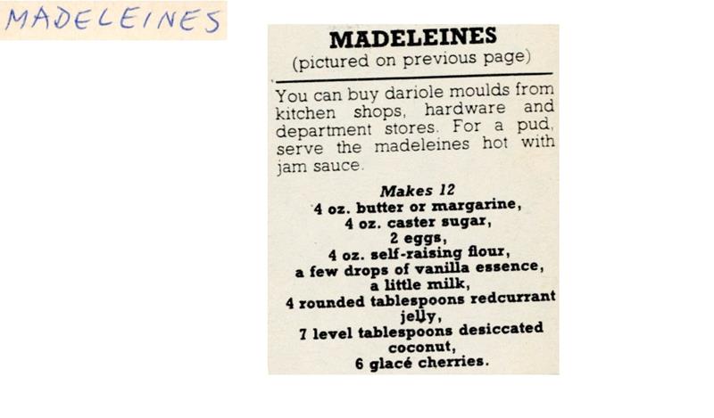 Scan 1 of 2 for Madeleines