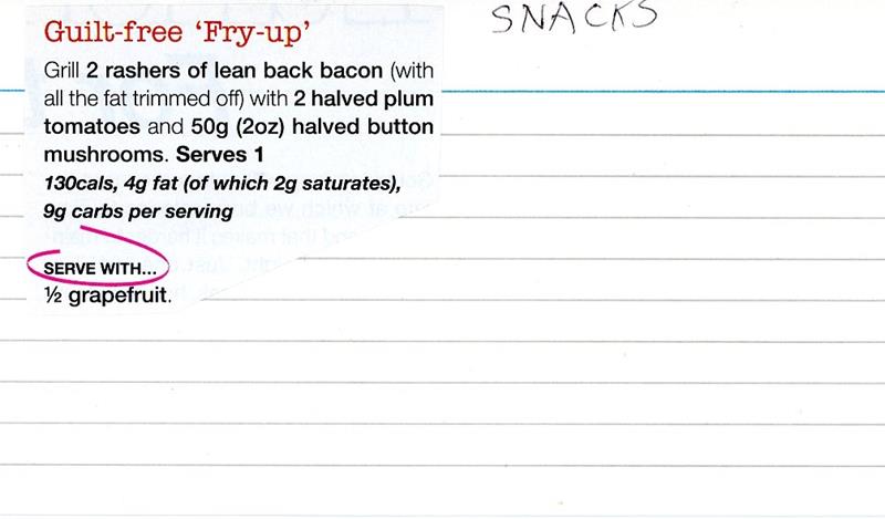 Scan 1 of 1 for Guilt-free 'Fry-up'