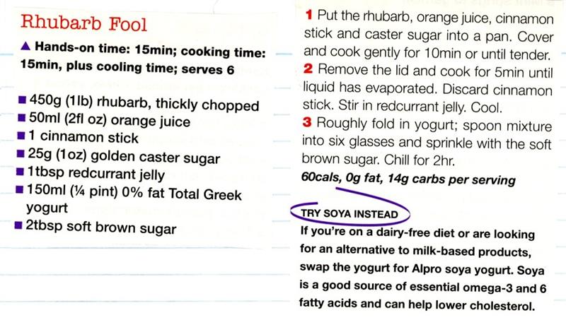 Scan 1 of 1 for Rhubarb Fool