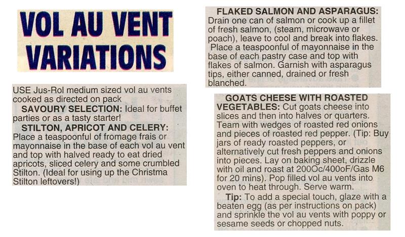 Scan 1 of 1 for Vol Au Vent Variations