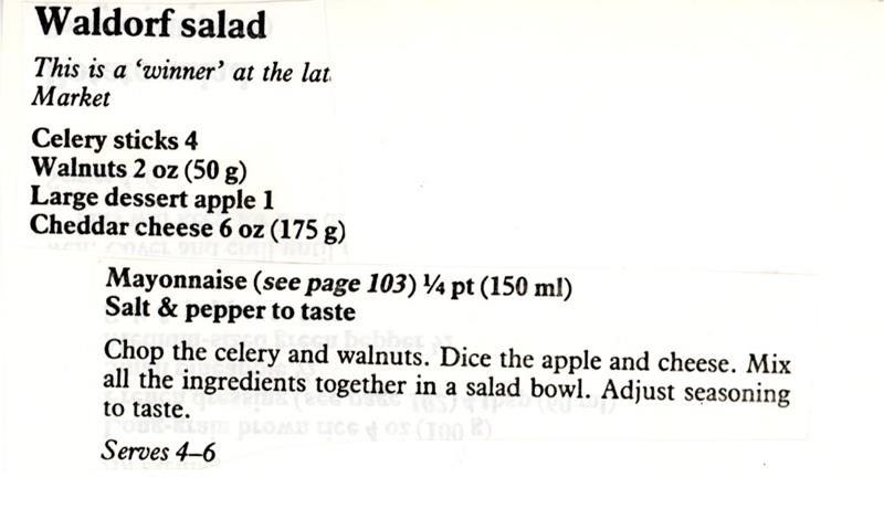 Scan 1 of 1 for Waldorf Salad