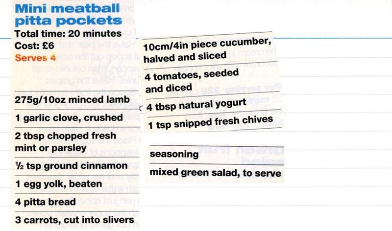Scan 1 of 2 for Mini Meatball Pitta Pockets