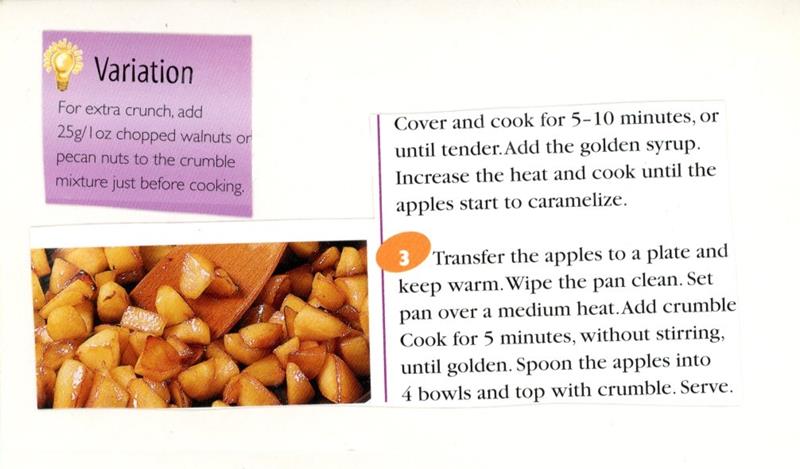 Scan 2 of 2 for Apple Crumble