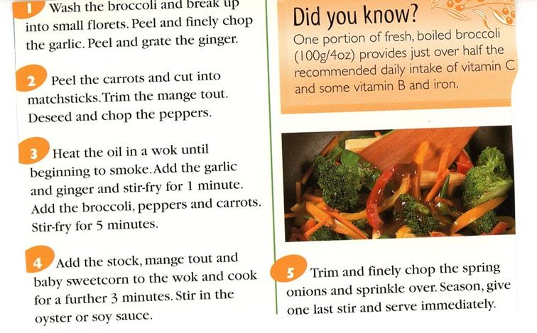 Scan 2 of 2 for Broccoli & Vegetable Stir-Fry