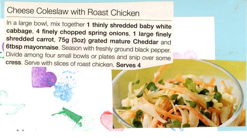 Scan 1 of 1 for Cheese Coleslaw with Roast Chicken
