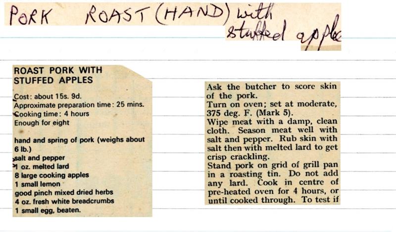 Scan 1 of 2 for Roast Pork with Stuffed Apples