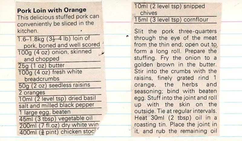Scan 1 of 2 for Pork Loin with Orange