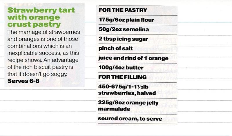 Scan 1 of 2 for Strawberry Tart with Orange Crust Pastry