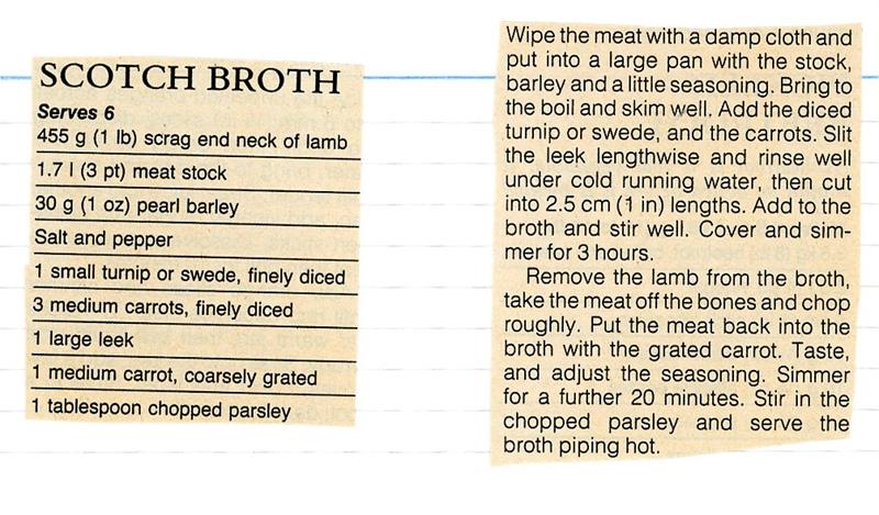 Scan 1 of 1 for Scotch Broth