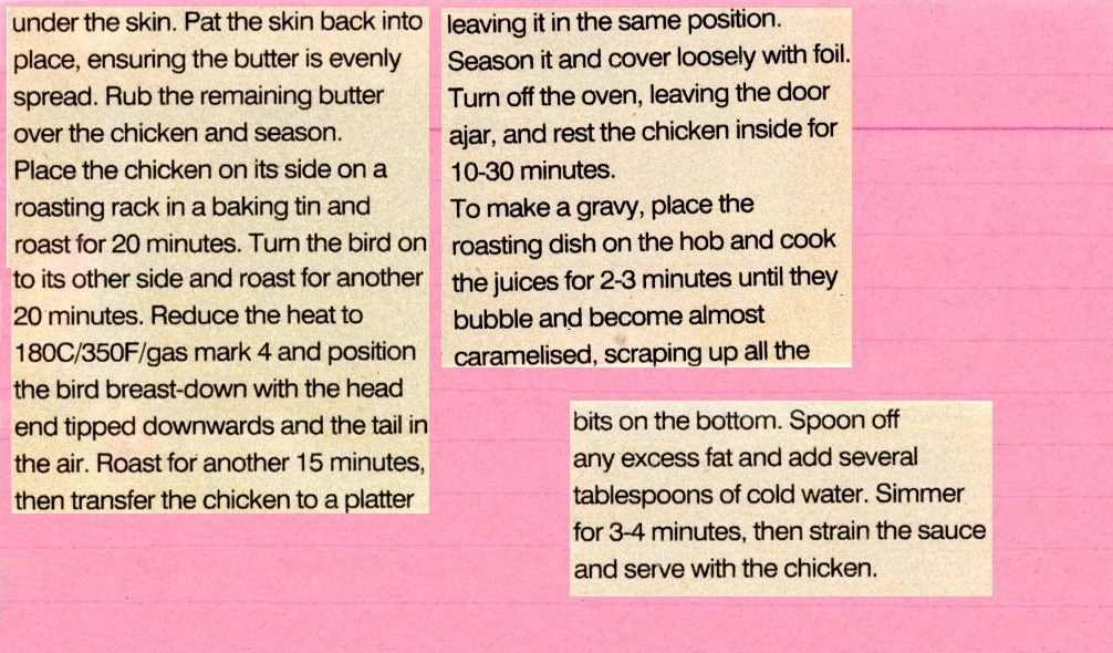 Scan 2 of 2 for Butter-roasted herb chicken with lemon and thyme