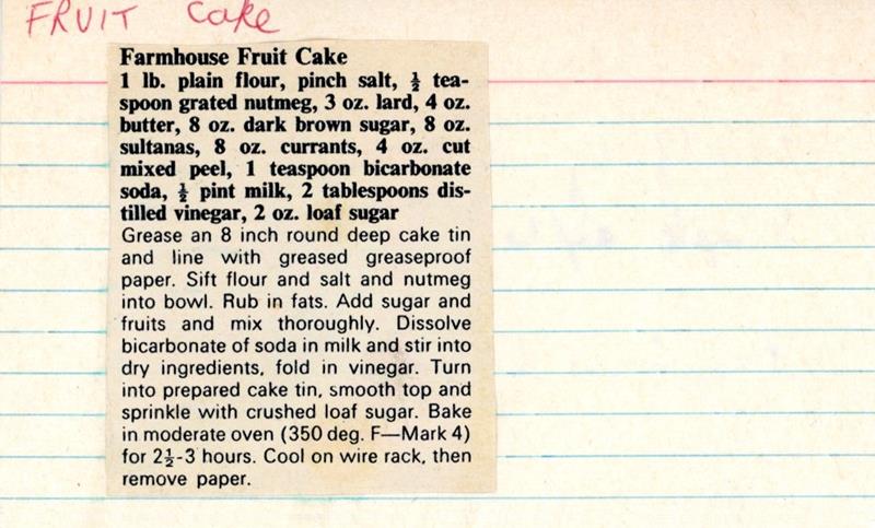 Scan 1 of 1 for Farmhouse Fruit Cake