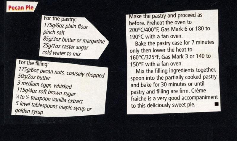 Scan 1 of 1 for Pecan Pie