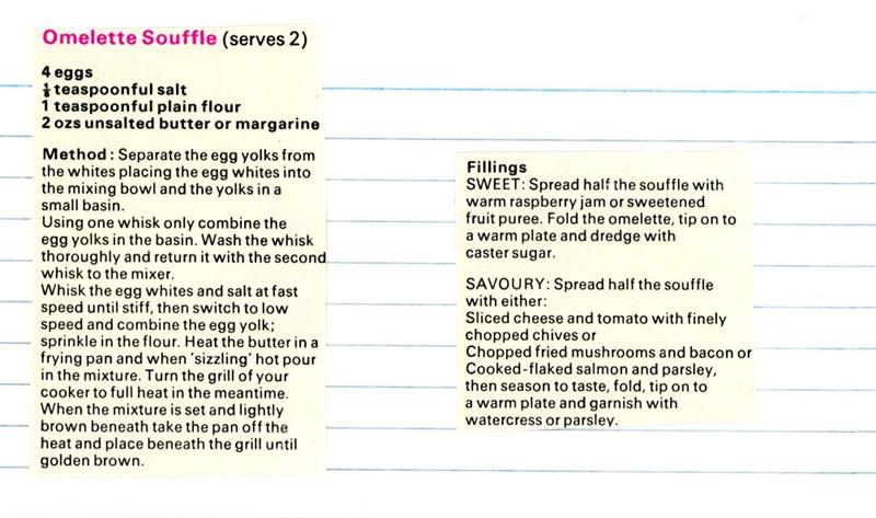 Scan 1 of 1 for Omelette Soufflé