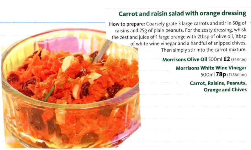 Scan 1 of 1 for Carrot and Raisin Salad with Orange Dressing
