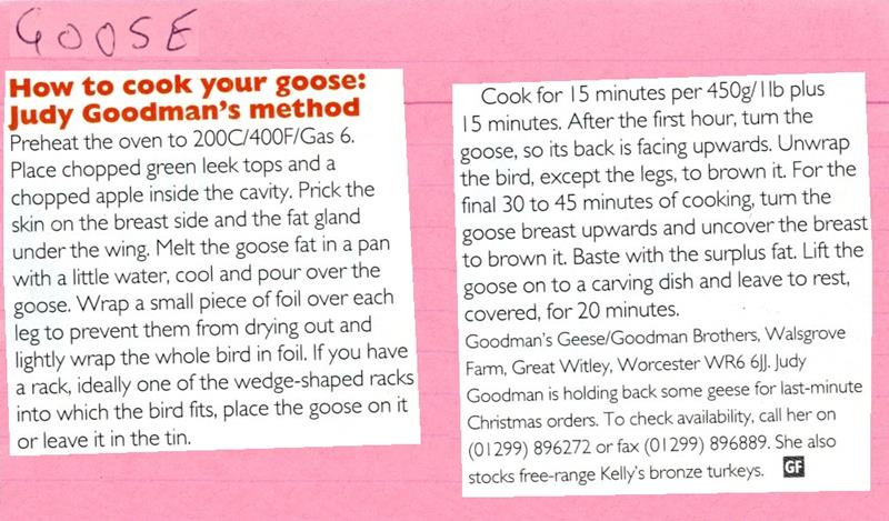 Scan 1 of 1 for How to Cook Your Goose (Judy Goodman's Method)