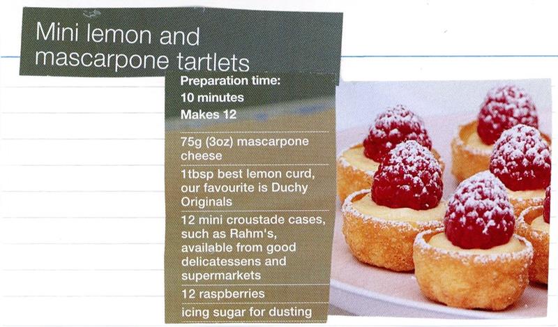 Scan 1 of 2 for Mini Lemon and Mascarpone Tartlets
