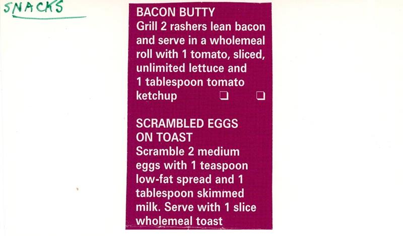 Scan 1 of 1 for Bacon Butty & Scrambled Eggs on Toast