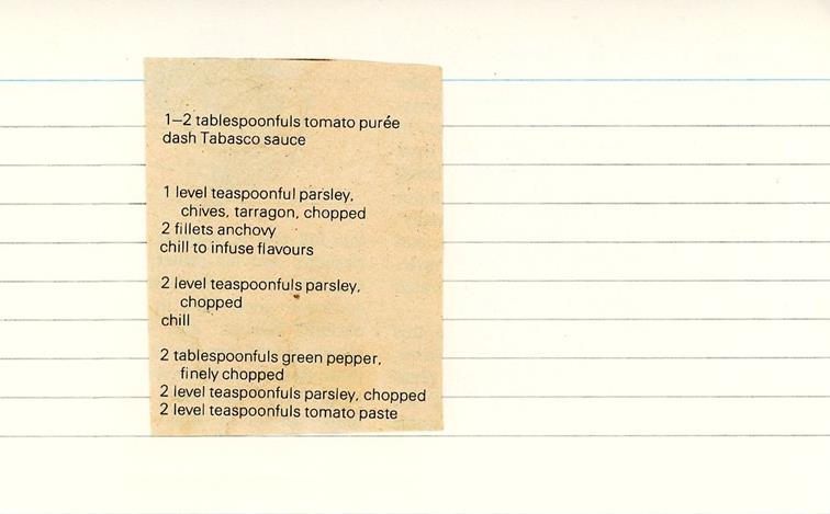 Scan 2 of 2 for Sauces Based on Mayonnaise