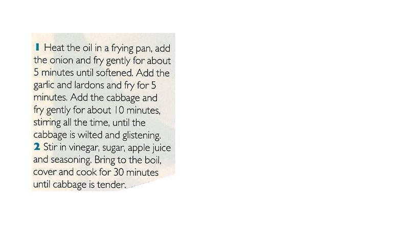 Scan 2 of 2 for Red Cabbage with Lardons