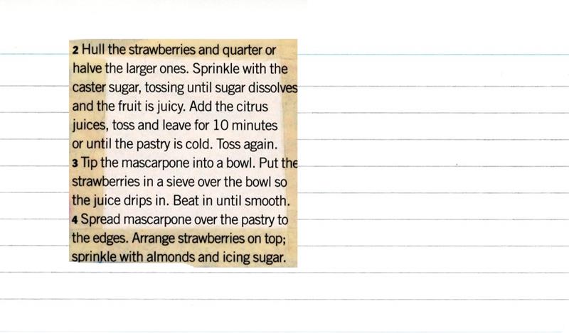 Scan 2 of 2 for Strawberry and Orange Galette