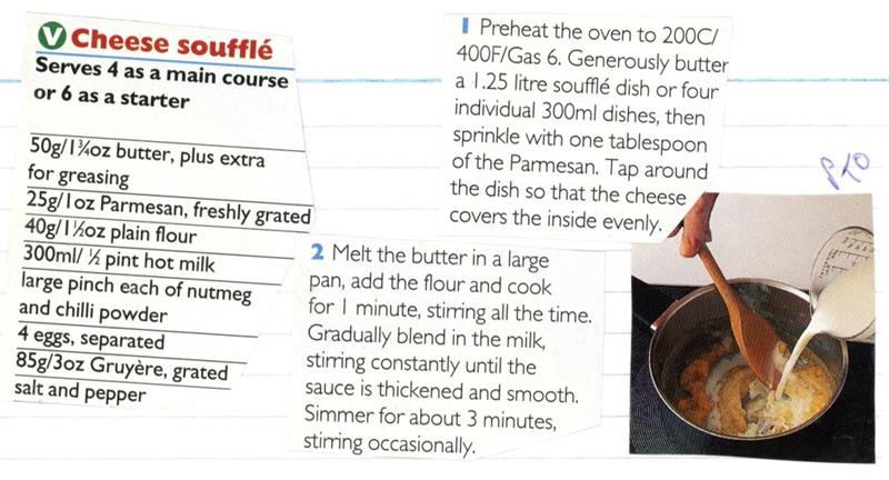 Scan 1 of 2 for Cheese Soufflé