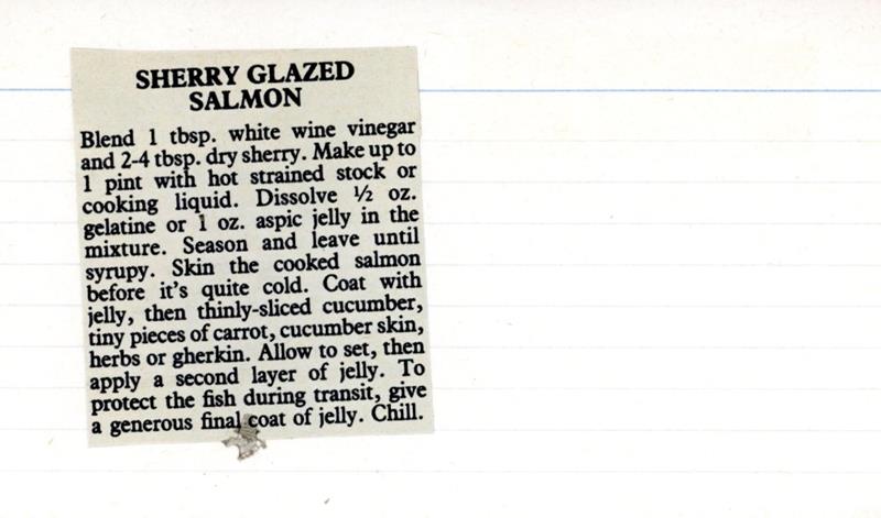 Scan 1 of 1 for Sherry Glazed Salmon