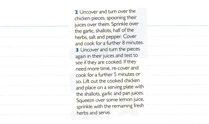 Scan 2 of 2 for Sautéed Chicken with Herbs