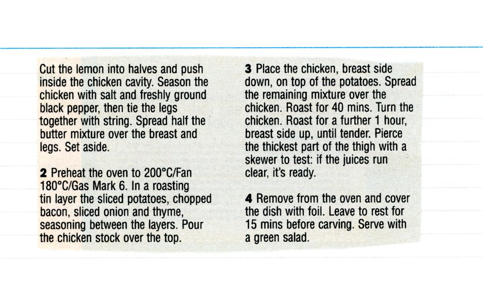 Scan 2 of 2 for Lemon and Herb Roasted Chicken